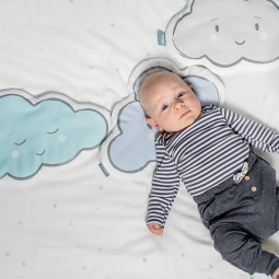 Poduszeczka niemowlęca  FOTO-CHMURKA w kolorze miętowym
